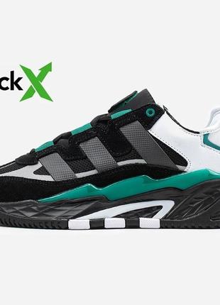 Мужские кроссовки adidas niteball black sub green