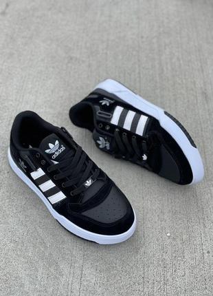 Мужские кроссовки adidas forum black/white