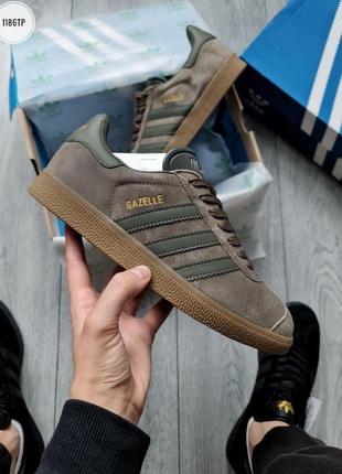 Мужские кроссовки adidas gazelle brown