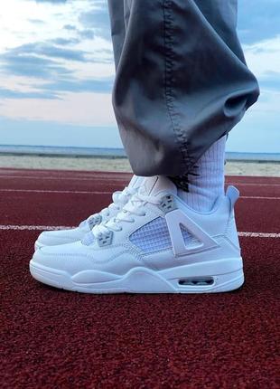 Кросівки nike air jordan retro 4 full white