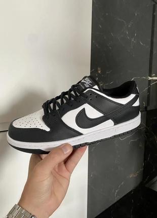 Мужские кроссовки nike dunk low retro white black