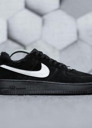 Мужские кроссовки nike air force low  winter black