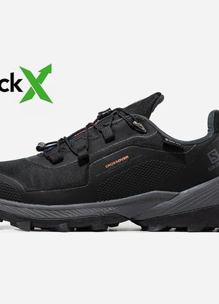 Мужские кроссовки salomon cross over black/orange