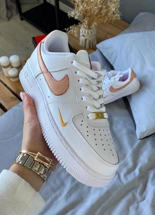 Кроссовки nike air force 1 low white rust pink