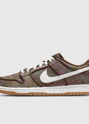 Мужские кроссовки nike sb dunk low pro paisley brown