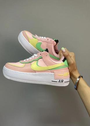 Женские кроссовки nike air force shadow “arctic punch”