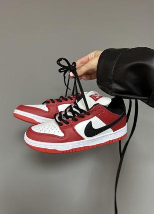 Кроссовки nike sb dunk low red/black