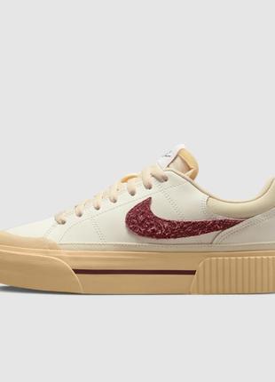 Женские кроссовки nike wmns court legacy lift 'sail dark beetr...