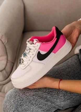 Женские кроссовки nike air force 1 low se white/pink