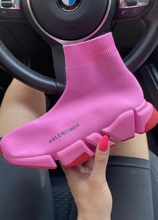 Женские кроссовки balenciaga speed trainer pink