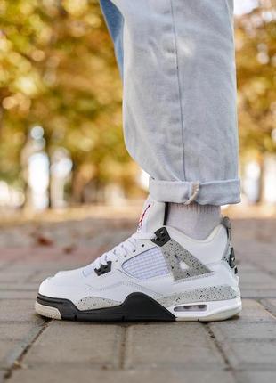 Nike air jordan retro 4 white cement 37