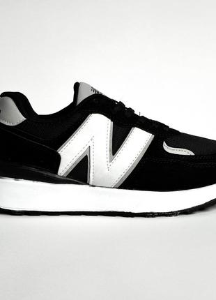 Кроссовки new balance running black/white