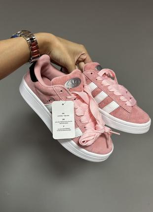 Женские кроссовки adidas campus “light pink” premium