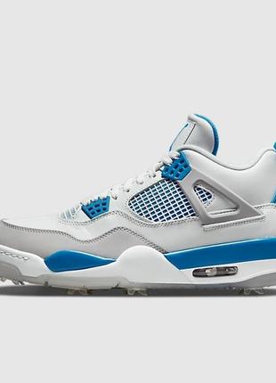 Мужские кроссовки nike air jordan 4 retro golf military blue