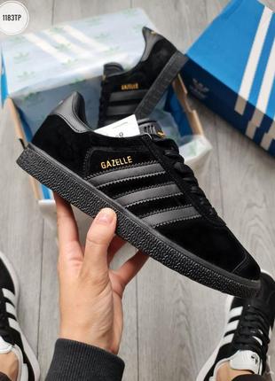 Мужские кроссовки adidas gazelle black