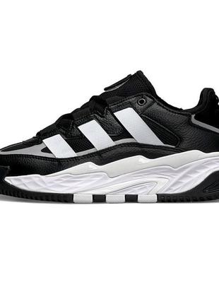 Мужские кроссовки adidas niteball black-white