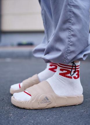 Шлепанцы adidas adilette beige