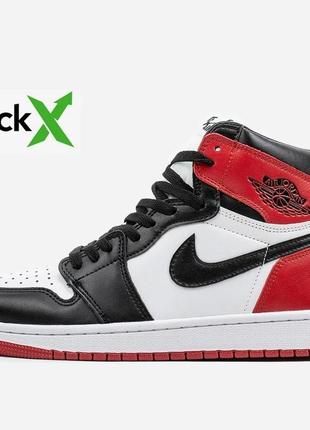 Кроссовки nike air jordan 1 retro red\white\black