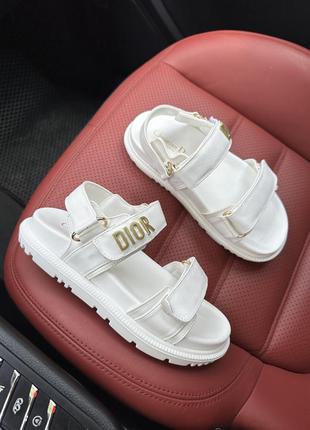 Женские босоножки dior slippers white
