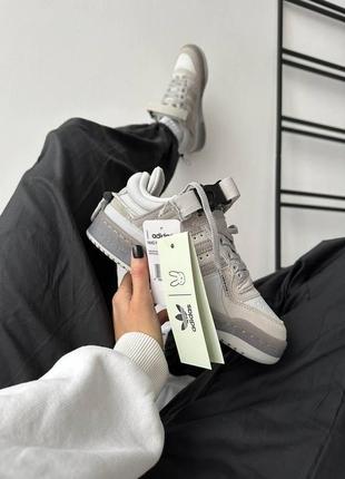 Кроссовки adidas forum x bad bunny light grey