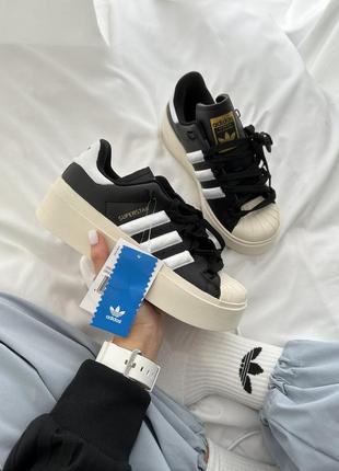 Женские кроссовки adidas superstar bonega black / white 40