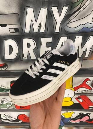 Adidas gazelle bold black white