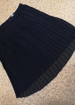 Плессированная плиссе шифоновая юбка с шортами