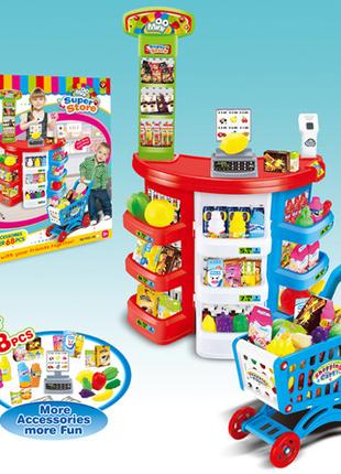 Детский игровой набор "Супермаркет" с тележкой, свет и звук