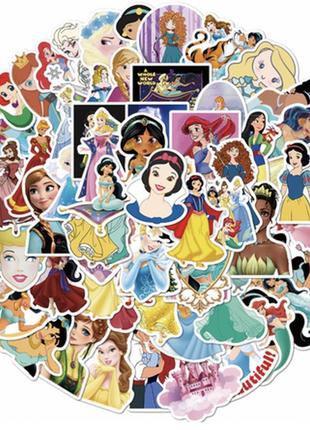 Наклейки стикеры принцессы герои дисней jsstore набор 10 шт.