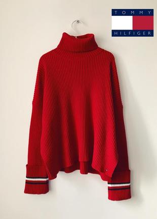 Брендовый зимний свитер tommy hilfiger оригинал теплый шерстян...