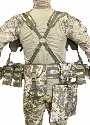 РПС ЗСУ піксель з підсумками тактичний пояс розгрузка CORDURA
