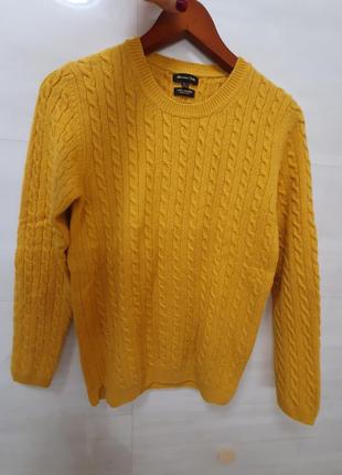 Кашеміровий светр massimo dutti, розмір l, гірчичного кольору