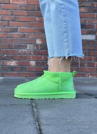 Угги ugg classic ultra mini parakeet green