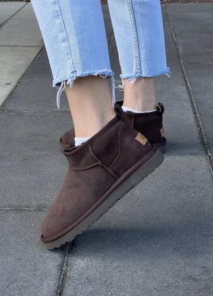 Угги ugg classic ultra mini brown