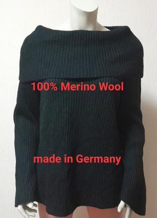 Шикарный свитер чёрного цвета из 100% мериносовой шерсти gabi ...
