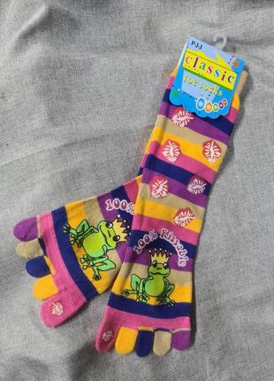 Шкарпетки з роздільним пальцями жіночі дитячі, кольорові шкарп...