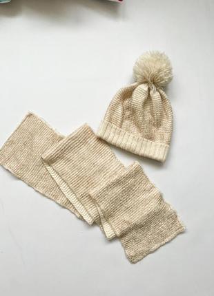 Комплект шапка и шарф 8-12 р