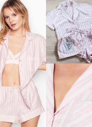 Пижама комплект из натуральной ткани в стиле victoria’s secret