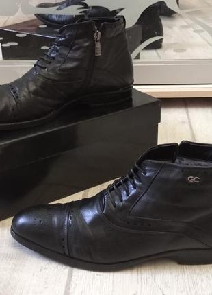 Giovanni ciccioli мужские черные ботинки на меху из гладкой на...