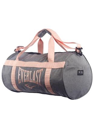Спортивная сумка в зал everlast оригинал серая с коралловым