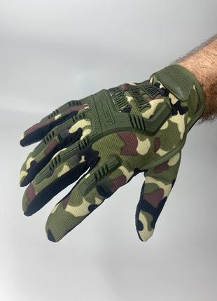 Тактические перчатки военные с закрытыми пальцами. Перчатки дл...
