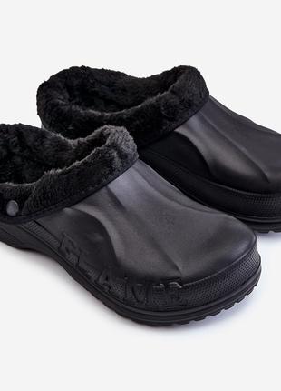 Чоловічі зимові крокси, колір чорний, розмір 42-43 (26,5см)