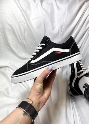 Vans Old Skool Black White (Чорна підошва)