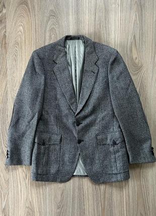 Мужской винтажный классический шерстяной пиджак burberrys