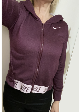 Nike s-m-l спортивная кофта двунить женская короткая облегающа...
