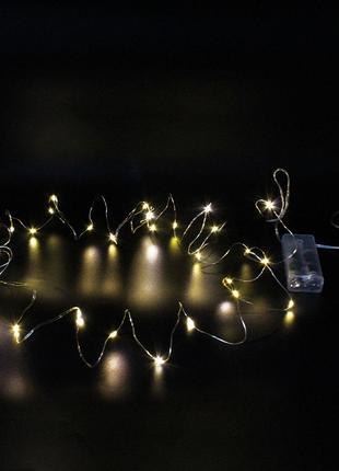 Xmas гирлянд 30 Led 3M на медной проволоке (Капля росы) WW WAR...