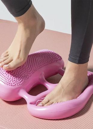 Балансировочная массажная подушка для ног Розовый