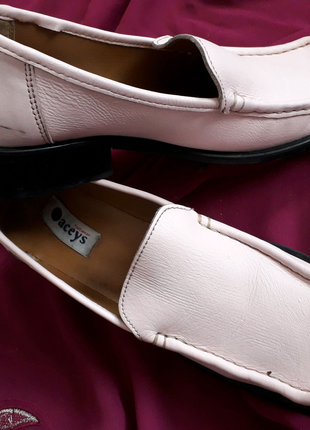 Туфли кожаные нежно розовый пудровый цвет