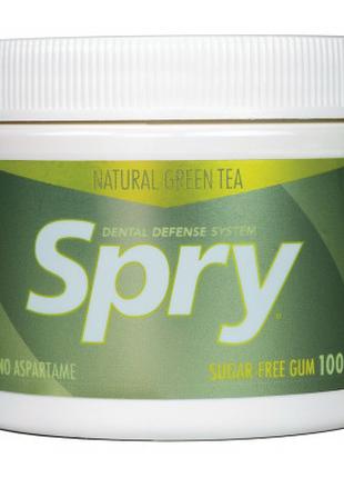 Жевательные резинки с ксилитом Spry натуральные с зеленым чаем...