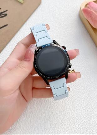 Ремінець(Блакитний) до smart watch/смарт годинників 22мм полік...